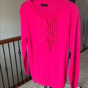 J. Crew Vibrant Pink Crew Neck Sweater
